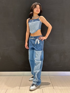 「クセニア・シュナイダー」｜「アイテム（パンツ）」を使った、RYさん（レディース・160cm）の夏コーディネート