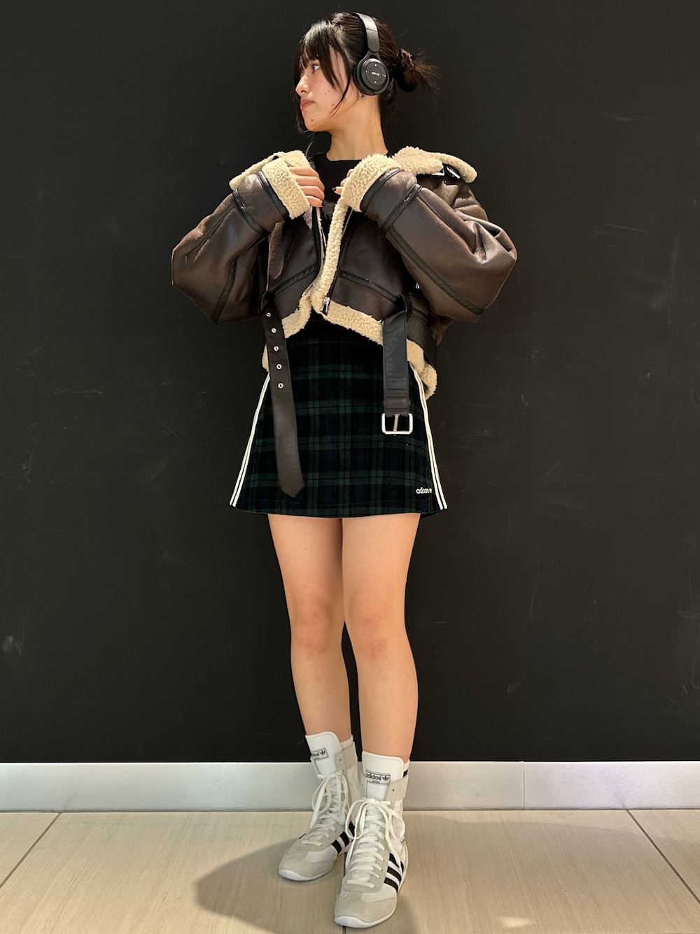 adidas コーデュロイ タータンスカート adidas スカート コーデュロイ タータンスカート / アディダス