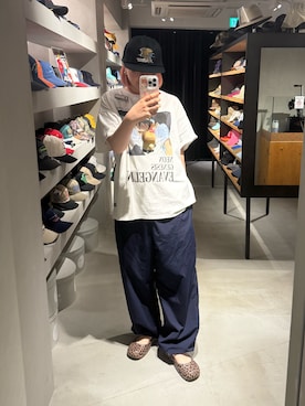 「BRIXTON(ブリクストン)のアイテム」を使った、コマさん(レディース・167cm)の夏コーディネート