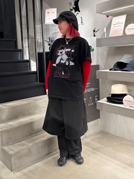 「アイテム（キャスケット）」を使った、ｺﾏさん（レディース・167cm）の春コーディネート