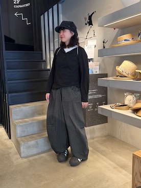 「アイテム（キャスケット）」を使った、ｺﾏさん（レディース・167cm）の秋コーディネート