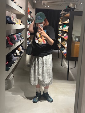 「OBEY（オベイ）のアイテム」を使った、ｺﾏさん（レディース・167cm）の夏コーディネート