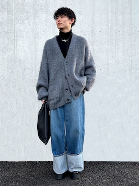 gohkiさんの「WIDE STRAIGHT ROOL UP DENIM/ワイドストレートロールアップデニム」を使ったコーディネート