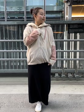 「NERGY（ナージー）のアイテム（ブルゾン）」を使った、とっちーさん（レディース・153cm）の冬コーディネート