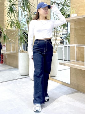 「オイリー」｜「アイテム（帽子）」を使った、とっちーさん（レディース・153cm）の秋コーディネート