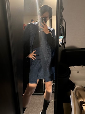 「チャイナドレス」｜「アイテム（ジャケット/アウター）」を使った、kurokiakane0620さん（レディース・158cm）の冬コーディネート