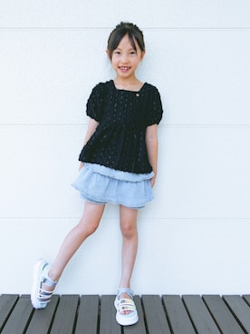 「pairmanon（ペアマノン）のアイテム」を使った、yotsuha_daysさん（キッズ・120cm）の春コーディネート