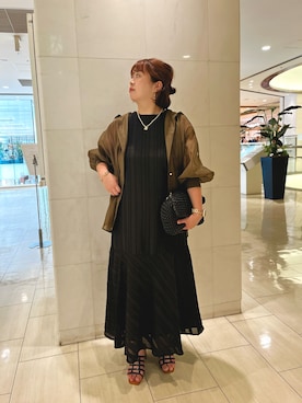 「テチチ(Te chichi)」｜「アイテム（ワンピース/ドレス）」を使った、saori🐿️さん（レディース・157cm）の夏コーディネート
