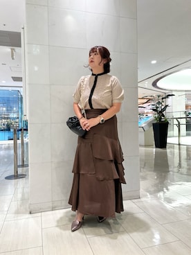 「秋のブラウンスタイル」｜saori🐿️さん（レディース・157cm）の秋コーディネート