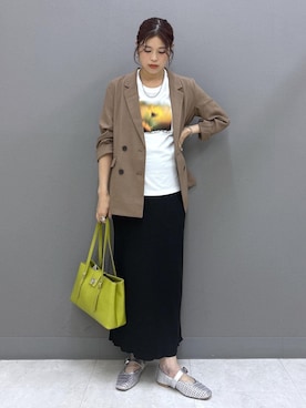 「VIS（ビス）のアイテム（ジャケット/アウター）」を使った、ayukamiさん（レディース・167cm）の夏コーディネート