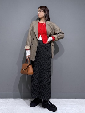 「アイテム（テーラードジャケット）」を使った、ayukamiさん（レディース・167cm・30代）の秋コーディネート