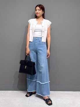 「Juze（ジュゼ）のアイテム（サンダル）」を使った、ayukamiさん（レディース・167cm）の夏コーディネート