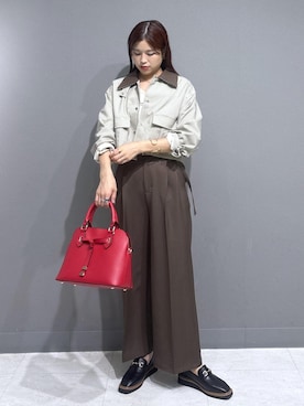 「アイテム（カバーオール）」を使った、ayukamiさん（レディース・167cm）の秋コーディネート