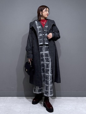 「アイテム（カーディガン/ボレロ）」を使った、ayukamiさん（レディース・167cm・30代）の冬コーディネート