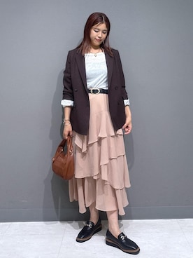 「VIS（ビス）のアイテム」を使った、ayukamiさん（レディース・167cm）の秋コーディネート
