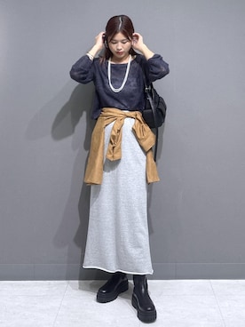「アイテム（バングル/リストバンド）」を使った、ayukamiさん（レディース・167cm）の秋コーディネート