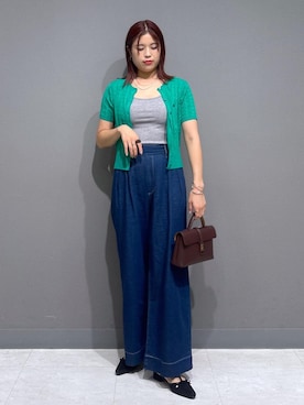「アイテム（バングル/リストバンド）」を使った、ayukamiさん（レディース・167cm・30代）の夏コーディネート