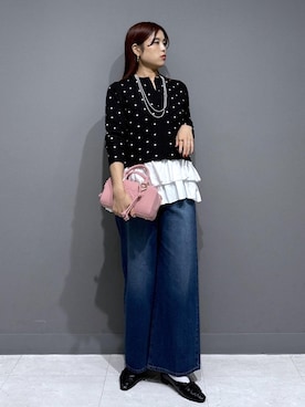 「VIS（ビス）のアイテム（デニムパンツ）」を使った、ayukamiさん（レディース・167cm）の秋コーディネート