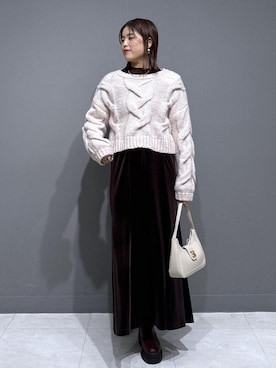 「VIS（ビス）のアイテム（トップス）」を使った、ayukamiさん（レディース・167cm）の冬コーディネート