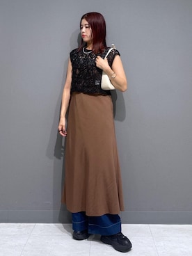 「アイテム（バングル/リストバンド）」を使った、ayukamiさん（レディース・167cm・30代）の夏コーディネート