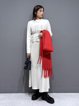 「アイテム（マフラー）」を使った、ayukamiさん（レディース・167cm・30代）の秋コーディネート