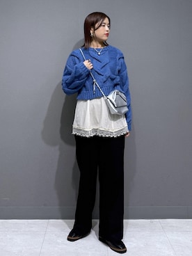 「アイテム（チュニック）」を使った、ayukamiさん（レディース・167cm）の冬コーディネート