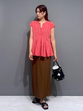 「アイテム（バングル/リストバンド）」を使った、ayukamiさん（レディース・167cm・30代）の夏コーディネート