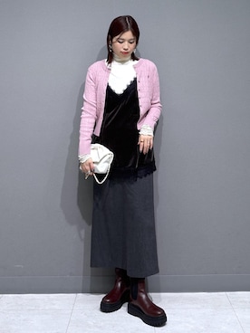 「Juze（ジュゼ）のアイテム」を使った、ayukamiさん（レディース・167cm）の冬コーディネート