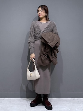 「VIS（ビス）のアイテム（アクセサリー）」を使った、ayukamiさん（レディース・167cm）の冬コーディネート