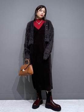 「アイテム（ブーツ）」を使った、ayukamiさん（レディース・167cm・30代）の冬コーディネート