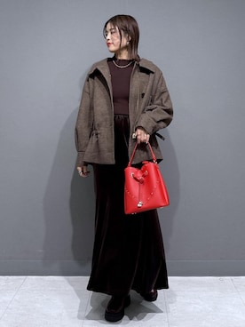 「アイテム（ブルゾン）」を使った、ayukamiさん（レディース・167cm・30代）の冬コーディネート