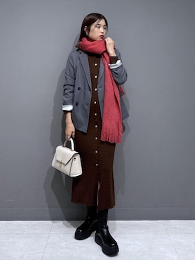 「アイテム（テーラードジャケット）」を使った、ayukamiさん（レディース・167cm・30代）の秋コーディネート