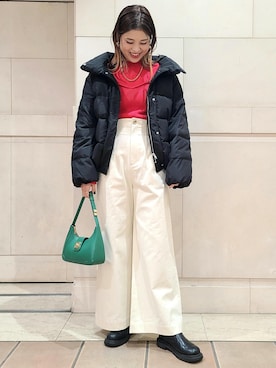 「骨格ナチュラル」｜「アイテム（ジャケット/アウター）」を使った、ayukamiさん（レディース・167cm）の冬コーディネート