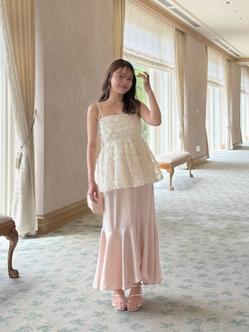 「アイテム（スカート）」を使った、た さ か も も かさん（レディース・161cm・20代）の夏コーディネート