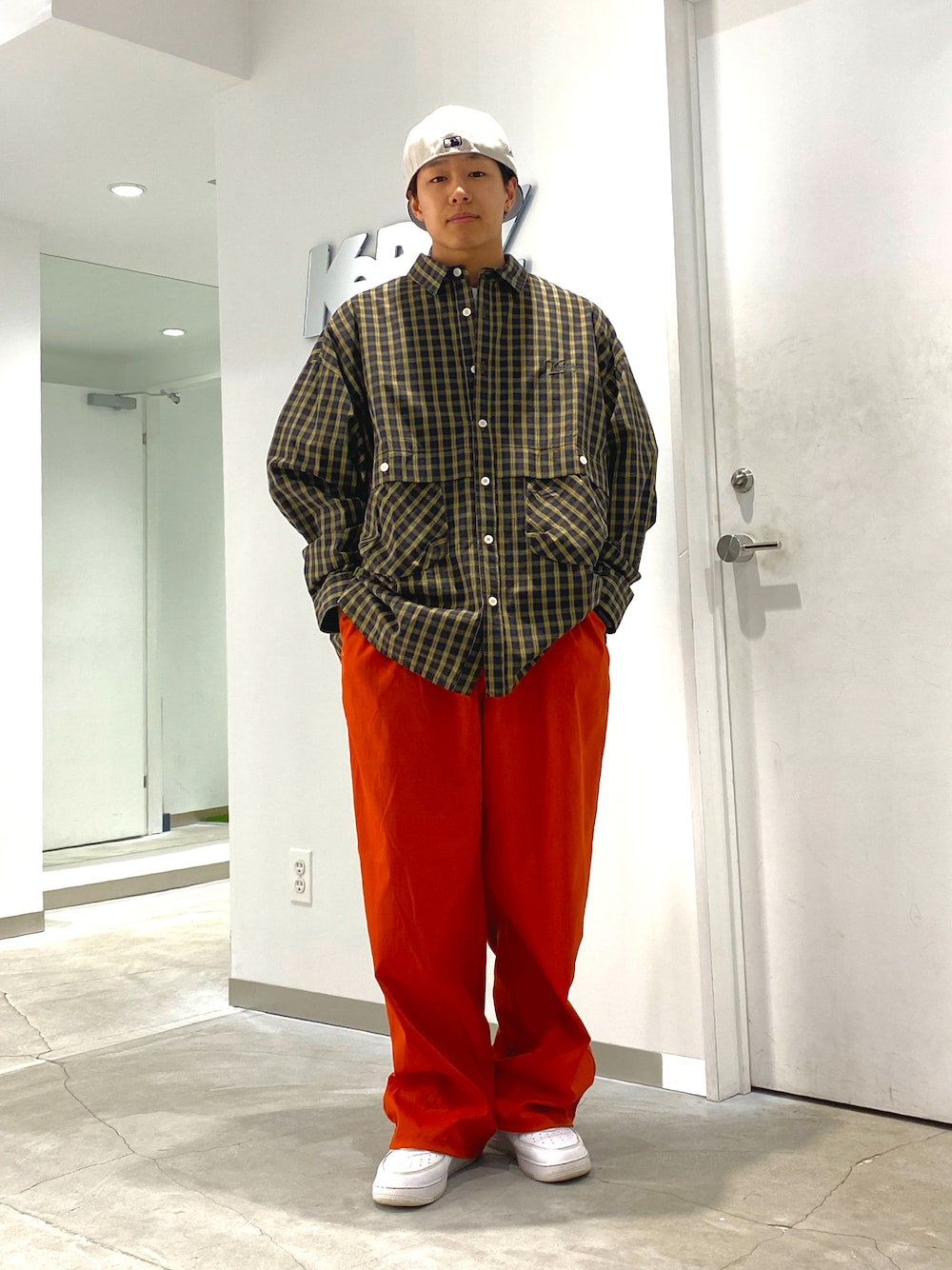 Keboz ケボズ オンブレチェック 開襟シャツ XL オープンカラー 希少 Sサイズあり』『ユニセックス』オンブレチェックオープンカラー