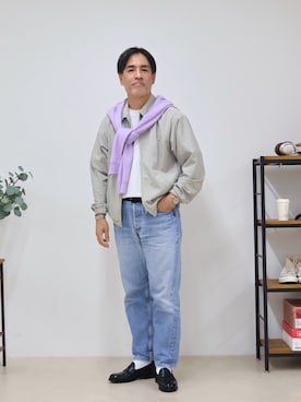 「NOLLEY’S（ノーリーズ）のアイテム」を使った、shimizuさん（メンズ・176cm）の秋コーディネート