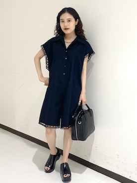 「アイテム（オールインワン・サロペット）」を使った、eriさん（レディース・149cm・30代）の夏コーディネート
