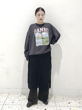 「GANNI（ガニー）のアイテム」を使った、eriさん（レディース・149cm）の夏コーディネート