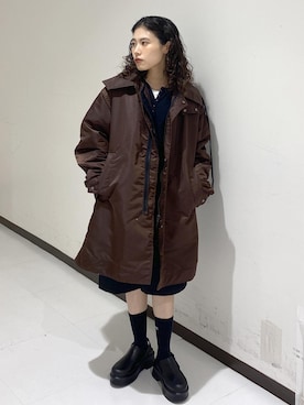 「アイテム（ナイロンジャケット）」を使った、eriさん（レディース・149cm）の秋コーディネート