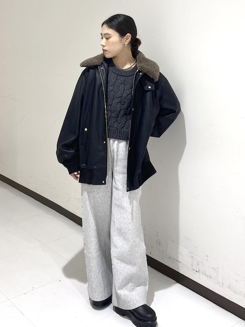 セール】【サステナブル】ケーブルハーフスリーブニット（ニット