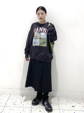 「GANNI（ガニー）のアイテム」を使った、eriさん（レディース・149cm）の夏コーディネート