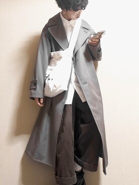 トレンチコートを使った 白シャツ のメンズ人気ファッションコーディネート Wear