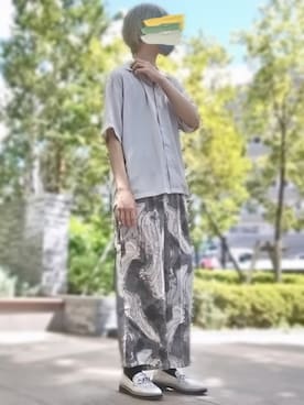 「NOのアイテム（トップス）」を使った、trさん（メンズ・168cm）の秋コーディネート