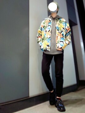 「RAGEBLUE（レイジブルー）のアイテム（パーカー）」を使った、trさん（メンズ・168cm）の春コーディネート