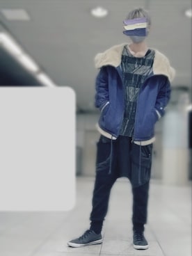 「NOのアイテム（トップス）」を使った、trさん（メンズ・168cm）の秋コーディネート