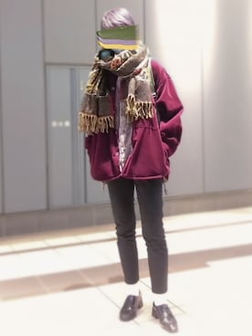 「NOのアイテム（ファッション雑貨）」を使った、trさん（メンズ・168cm）の冬コーディネート