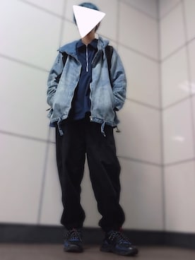 「kOhAKU（コハク）のアイテム（ジャケット/アウター）」を使った、trさん（メンズ・168cm）の春コーディネート