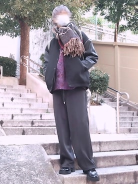 「NOのアイテム（ファッション雑貨）」を使った、trさん（メンズ・168cm）の冬コーディネート