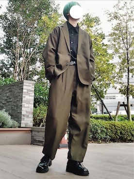 「PUBLUX（パブリュクス）のアイテム（テーラードジャケット）」を使った、trさん（メンズ・168cm）の秋コーディネート
