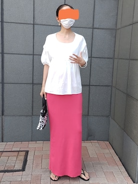 「ロンクスカート」｜「アイテム（その他）」を使った、namilunaさん（レディース・166cm）の秋コーディネート